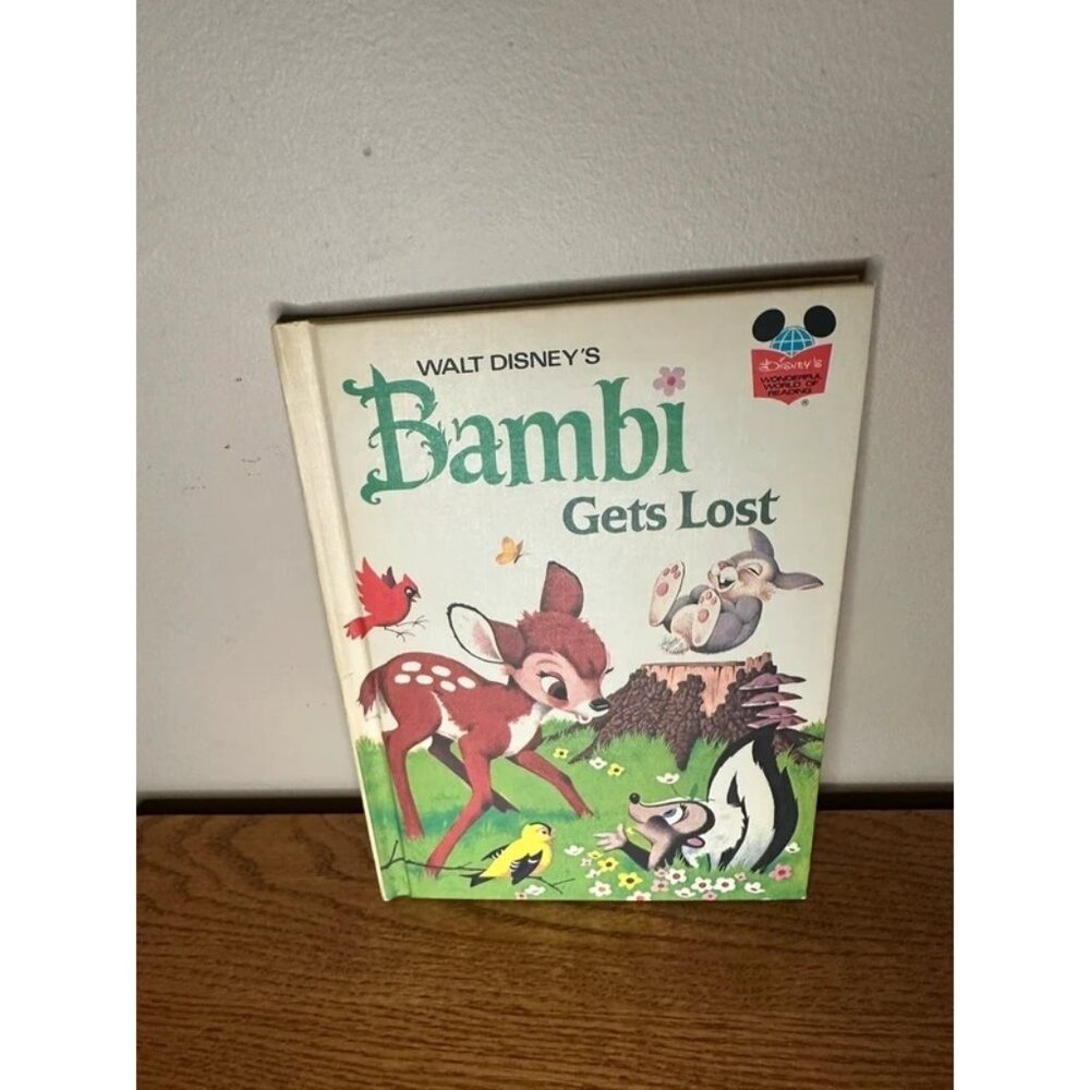 Walt Disney’s Bambi Gets Lost 1972 Hard Cover Wonderful World of Reading